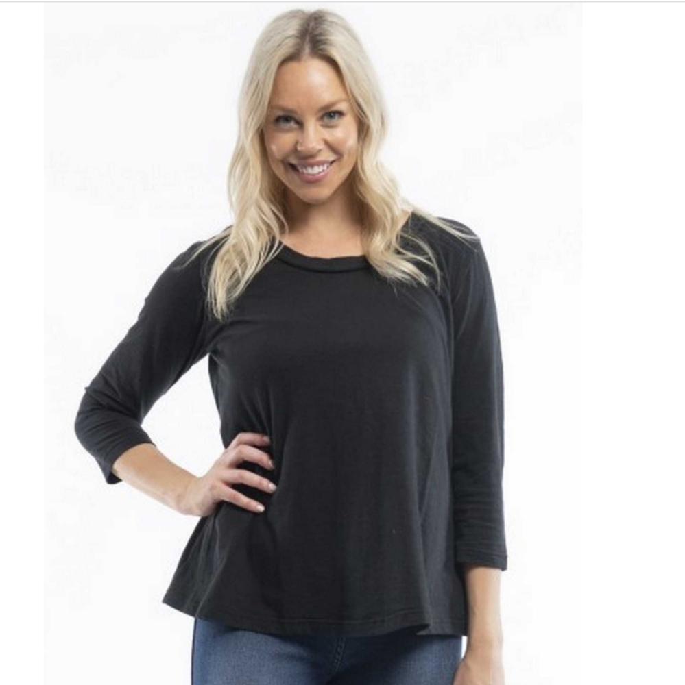 Women's Organic Black Tee